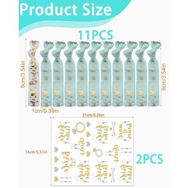 TPZORJX 11pcs JGA Bracelets Set, 2 Pieces Stickers Gold for Dating, Hot Embossing Bridal Bracelets and Team Bride Bracelets for Hen Night Bachelorette Party Hen Party Bridal Party Accessories