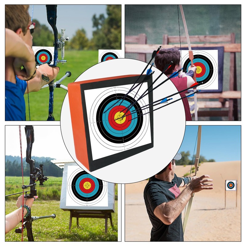 LONGBOWMAKER 60 * 60cm Archery Targets 20pcs Backyard Clear Targets
