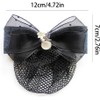 Bowknot Hair Snood Net Barrette Bun Bow Hair Clip Rhinestone