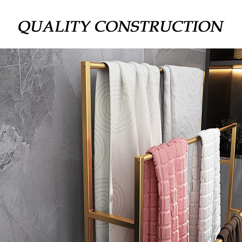 NEICELLE 3 Tier Standing Towel Rack - Extra Wide Large