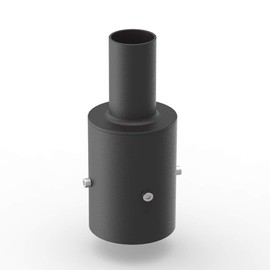 2LED Light Pole Adapter for 4 Inch Round Pole,Top Pole Tenon with 2 3/8" Slip Fit Mount,Round Pole Bracket Tenon Adapter for Led Parking Lot Lights Led Shoebox Led Area Light