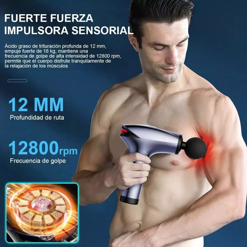 Monstyle Monstyle Pistola Masajeadora All Body 8 Velocidades Gris 110V/220V