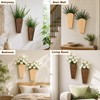 Boho Arched Wood Wall Vase for Flower, Farmhouse Wall Planter
