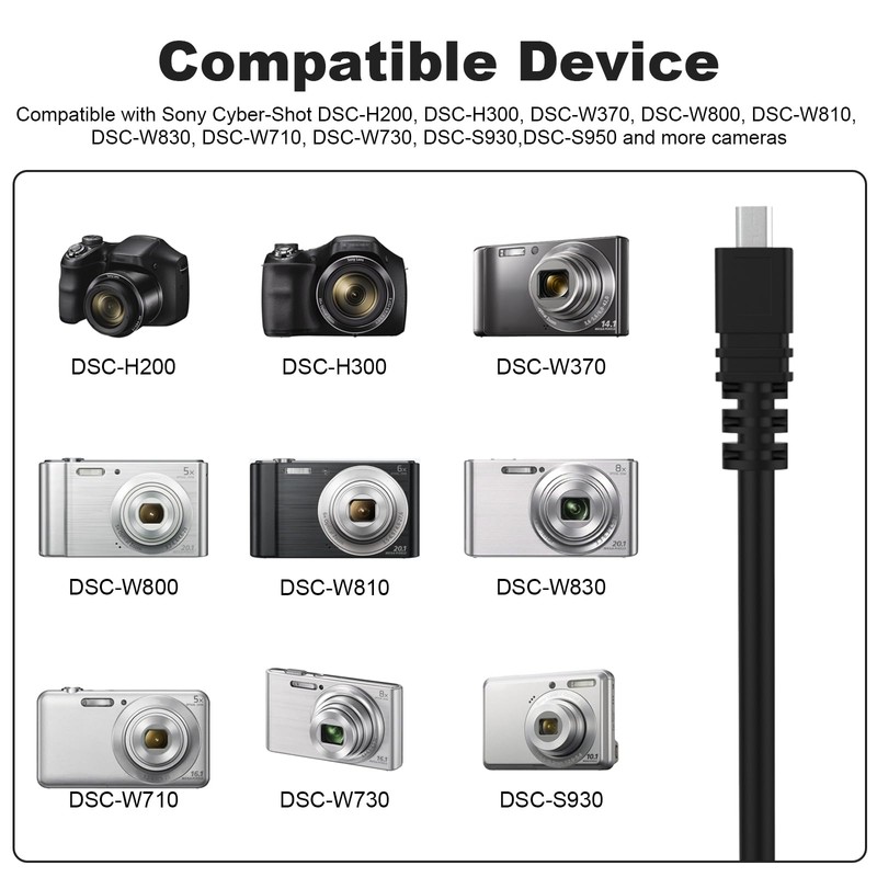 Arzweyk Replacement USB Camera Data Transfer Cable Cord Compatible with