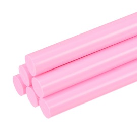 MECCANIXITY 6 Pcs Hot Melt Glue Gun Sticks, 9.8" x 0.4" Hot Glue Sticks Bulk with Most Mini Glue Guns for DIY Art Projects and Quick Home Repairs,Pink