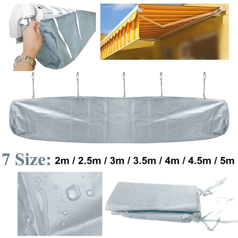 Kisbeibi Patio Awning Canopy Shelter Protective Waterproof Winter Storage Cover(size:4m)