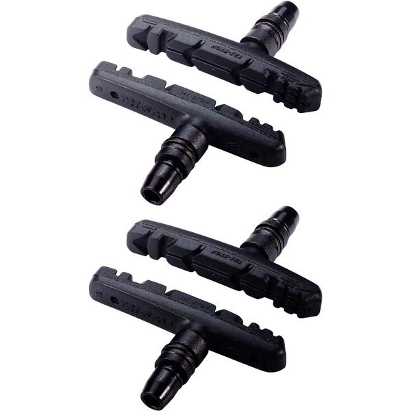 BBB Cycling BBS-16 TriStop Bike Brake Shoes, Compatible with V-Brake Systems, 2 Pairs (4 Pieces) - Black