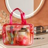 TotePrint Waterproof Red Handbag Iridescent Cosmetic Bag with Comfortable Hand,