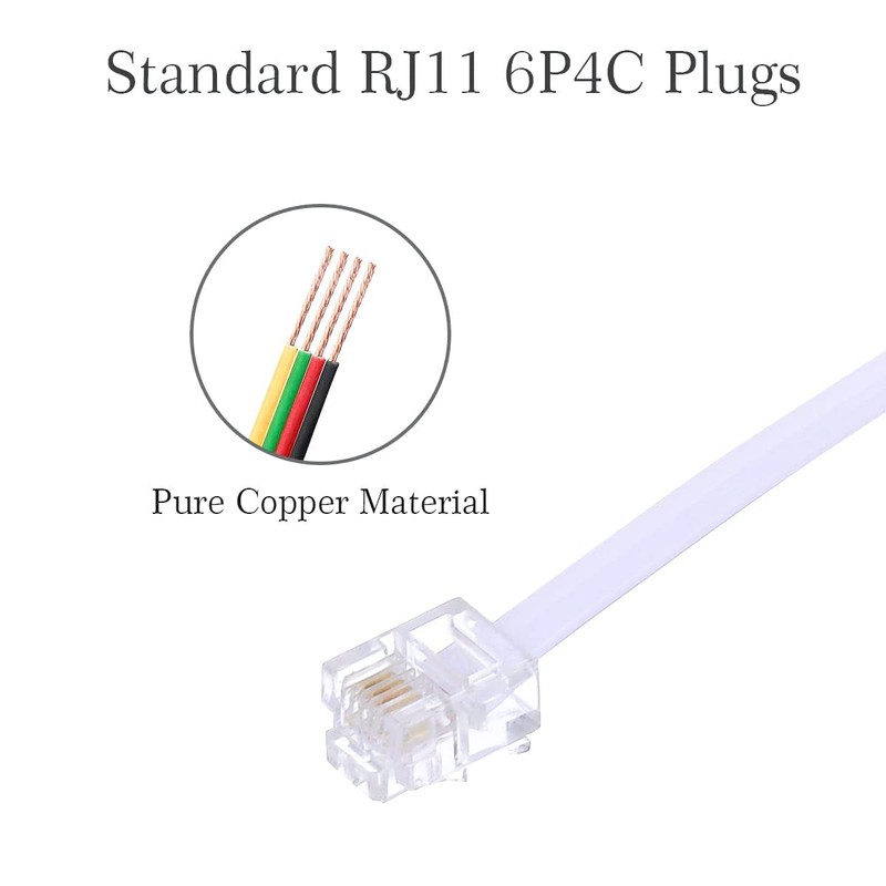 Telephone Cable Adapter,1 to 2 RJ11 Y Splitter with RJ11