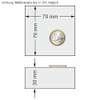 Square Acrylic Block 70 x 70 x 30 mm Transparent,
