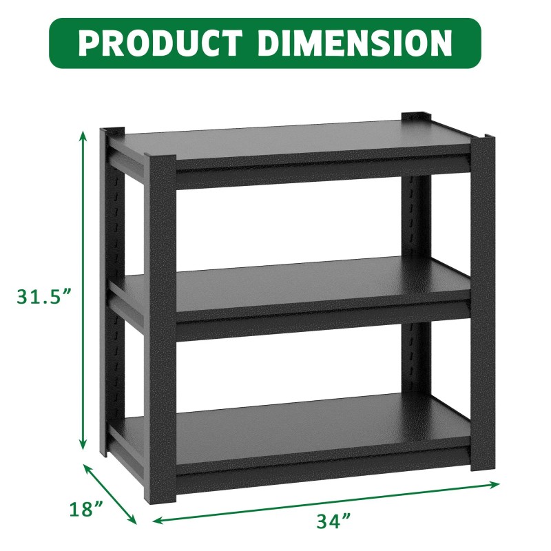 Aquarium Stand Metal 3 Tier Rack 20-30 Gallon Adjustable Heavy