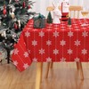 Hapterouse Wipe Clean Tablecloth Christmas Tablecloths Square Waterproof Tablecloth for