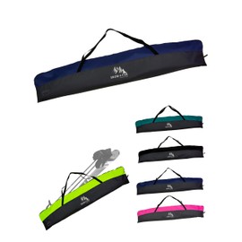 BambiniWelt by Rafael K. Ski Bag [Ski Bag for Children] Ski Bag for Ski Poles Gloves Ski Bag Skicover Children's Ski Bag (Black/Navy, 125 cm)