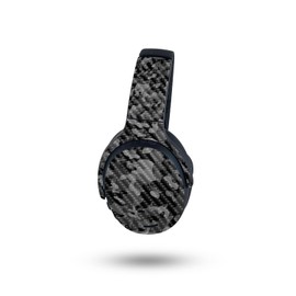 MightySkins Carbon Fiber Skin Compatible with Skullcandy Crusher ANC 2 - Black Camo | Protective, Durable Textured Carbon Fiber Finish | Easy to Apply