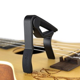 WINGO Pro Ukulele Capo for Soprano Concert Baritone, Black.