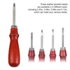 4pcs Leather Edger Professional Trimming Working Kit with Wooden Handle
