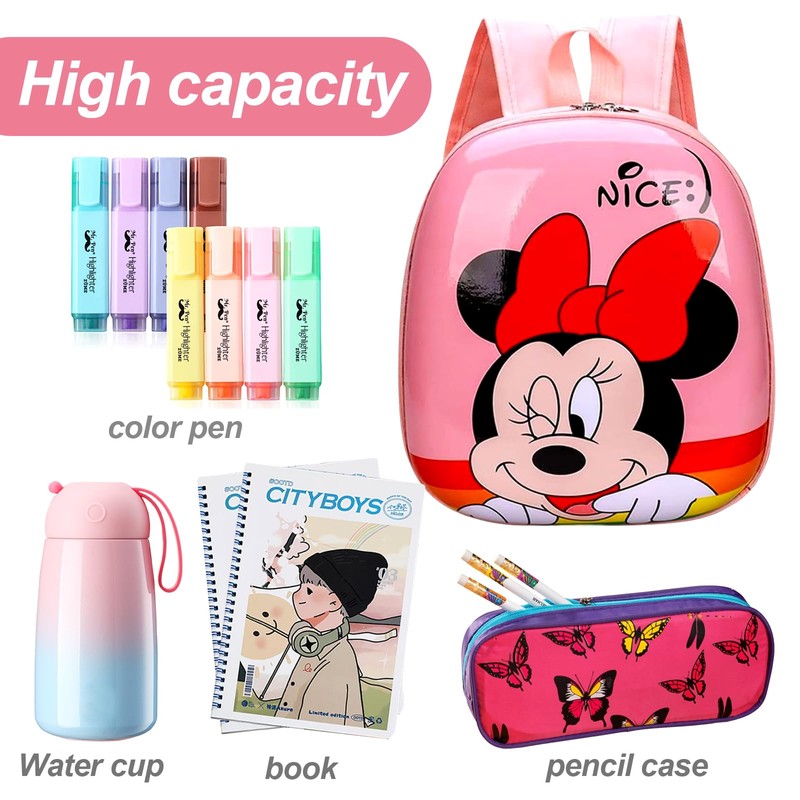 Forninc Minnie Backpack, Minnie Children's Backpack, Backpack, Minnie School Backpack,