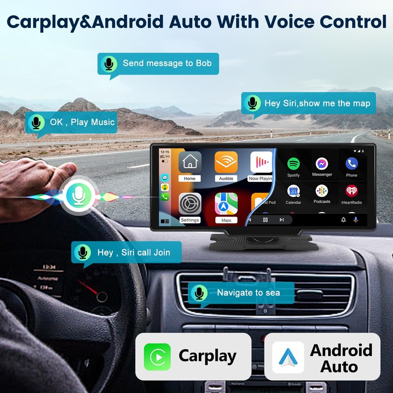 Apple Car Play Screen 10.3 inch Carplay Screen Portable IPS