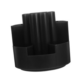 Operitacx 360 Four Leaf Clover Pen Holder Makeup Organiser Storage Rotating Brush Organiser Stationery Organiser Holder for Desk Accessories PP Black