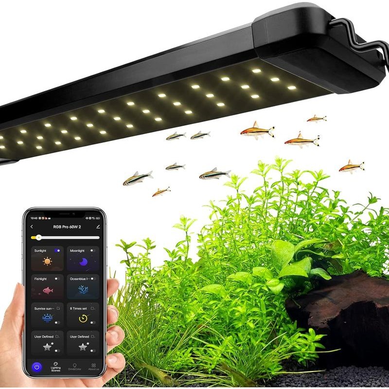 hygger Smart Aquarium Light, Bluetooth LED Light with App Control,