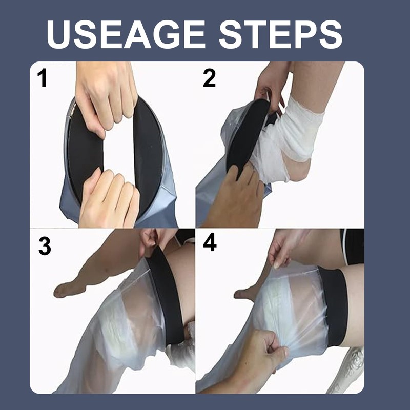 LFCFBH Waterproof Leg Cover for Shower, Leg Cast Protection for