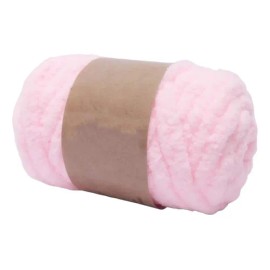 Hilo De Lana Grueso, Tela De Ganchillo Suave, Rosa Claro