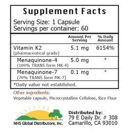 3 Pack of vK2 -Vitamin K2 (mk4 and mk7)