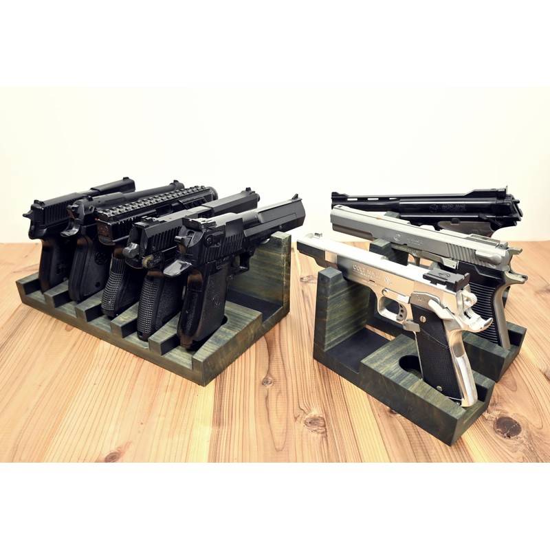 WOOD WORKS Japanese Gun Stand, 1 Hanging (Brown, Set of