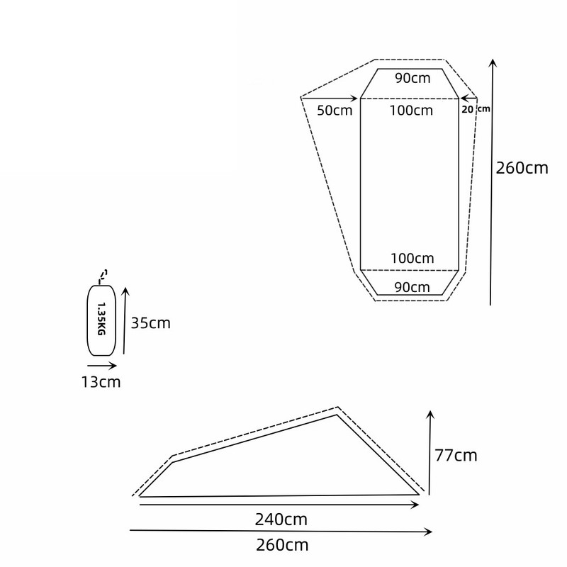 Tent Ground Cloth for Backpacking Tent 1 Person Ultralight Aluminum