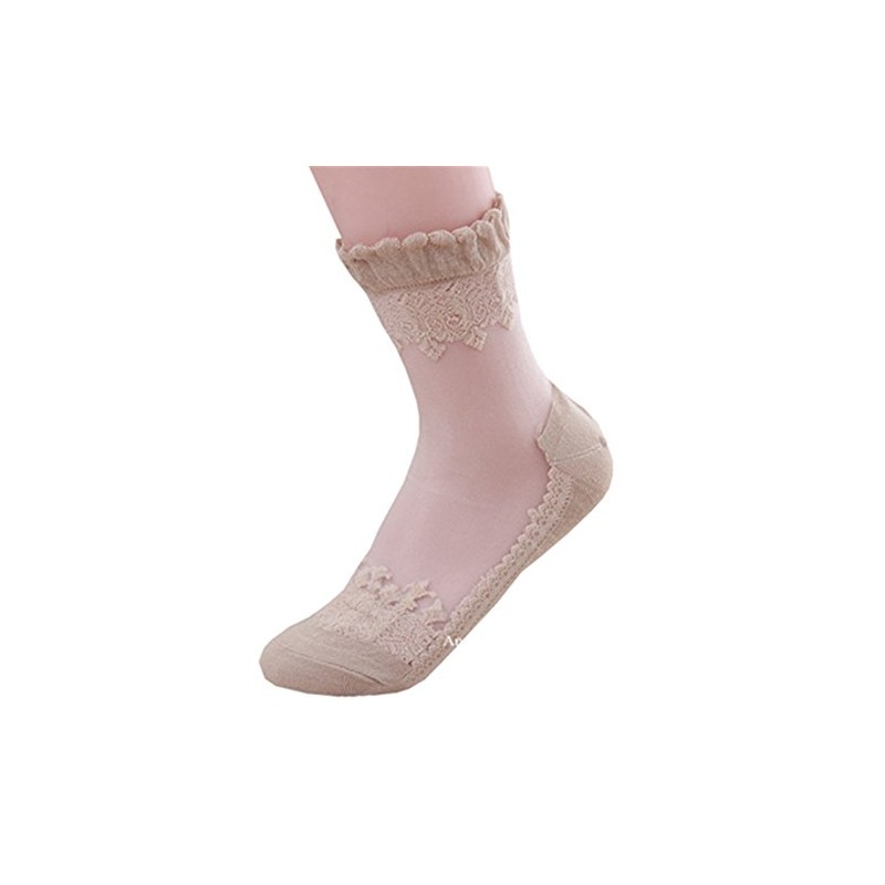 (5 Pair Set) Women's Socks, Transparent Lace Socks, Refreshing Socks,