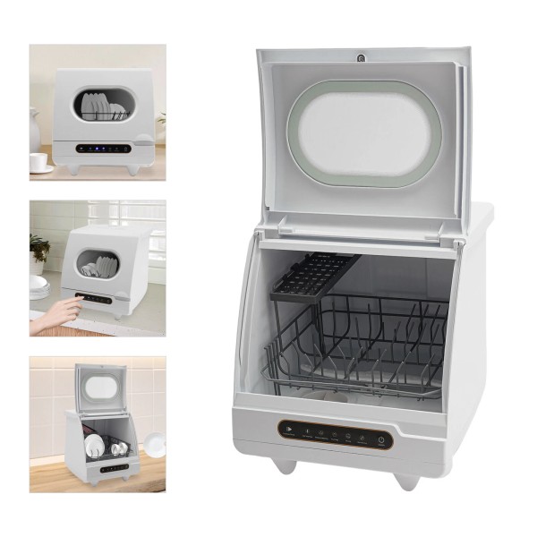 Unbranded Portable Countertop Dishwasher 5 Washing Programs with Water Tank