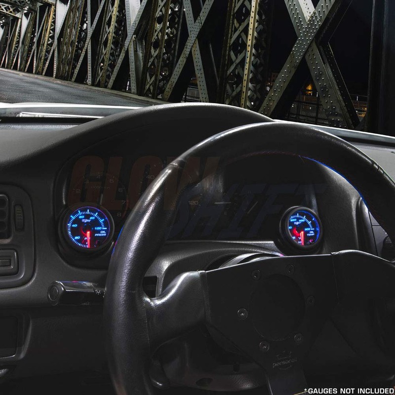 GlowShift Black Dual Cluster Gauge Pod for 1994-1999 Dodge Neon