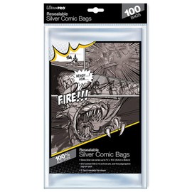 Ultra Pro Resealable Silver Size Comic Bags (100 Acid Free Bags)