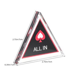 Kisangel All in Poker Dealer Button Triangle Acrylic Texas Holdem