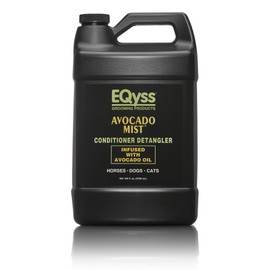 EQyss Avocado Mist Equine Coat Conditioning Spray - Horse Detangler, Reduces Breakage, Enhances Shine, Repels Dust & Dirt, Anti-Static (128 oz)