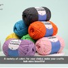 200g Crochet Yarn, Beginner Yarn, Thick Yarn, Gray Yarn with