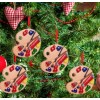 Unbranded 4 Pieces Christmas Painters Palette Ornament, Resin