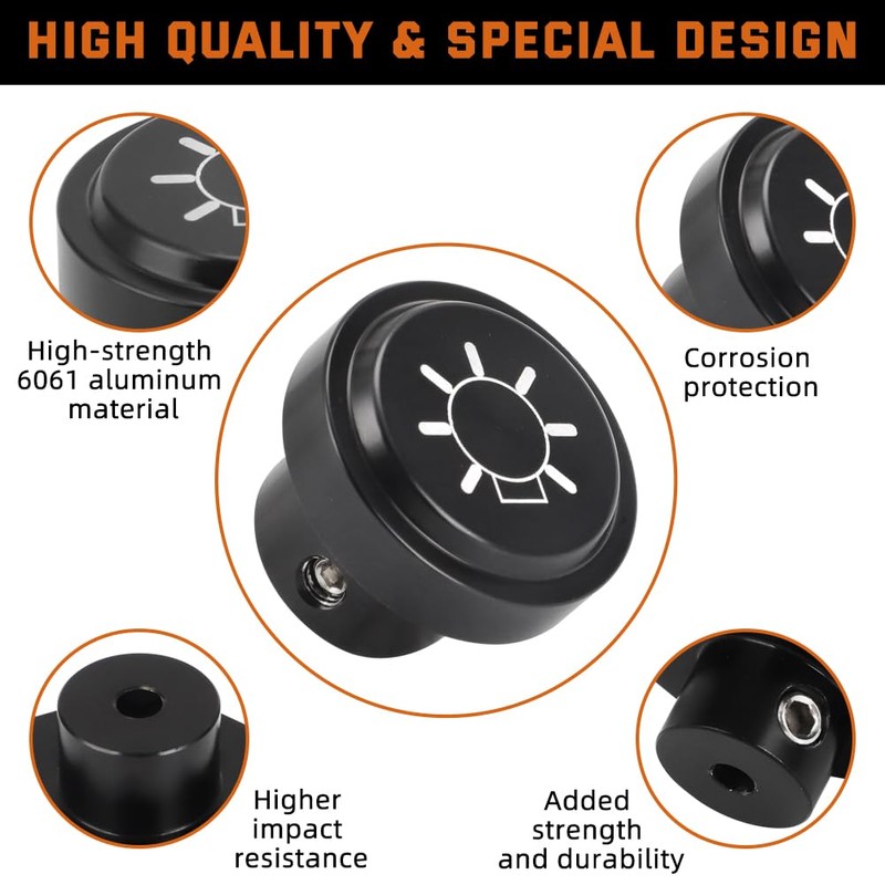 Aluminum Headlight Switch Knobs for 1985-1991 Ford Truck F150 F250