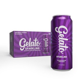 Gelato Sparkling Water - Oxygenated Water in Recyclable Aluminum Cans - 12 pack (16 fl oz cans)