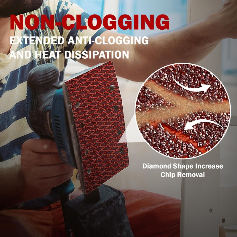 GEOGIEEW 35 PCS Sanding Sheets, 93 x 185 mm 8