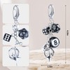 8 Ball Dice Keychain, Black Cute Key Chain for Women