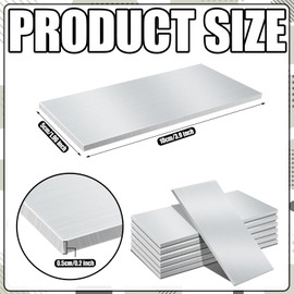 TANEMUDO 24 Pcs Aluminum Sheet Welding Kit for Beginners, 1/8" Thick and 2" x 4" Plain Aluminum Plates for Mig Tig Stick Arc Welding and Brazing Practice, Heat Treatable Corrosion Resistant