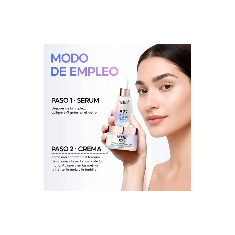 Papa Feel 577 Serum Aclarante Antimanchas Antiarrugas 30ml Sensible Día/noche