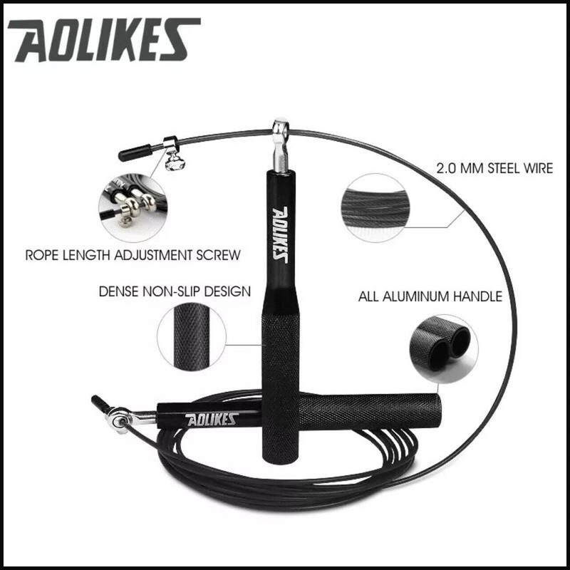 Adjustable High Speed Steel Skipping Jump Rope Dual Bearings Gym