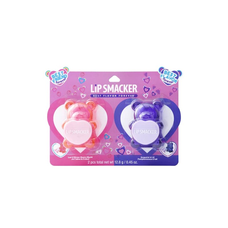Lip Smacker BFF Sugar Bear Lip Balm Duo- Pink &