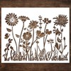 DLY LIFESTYLE Large Wildflower Stencil for Painting (15x12 Inches) -