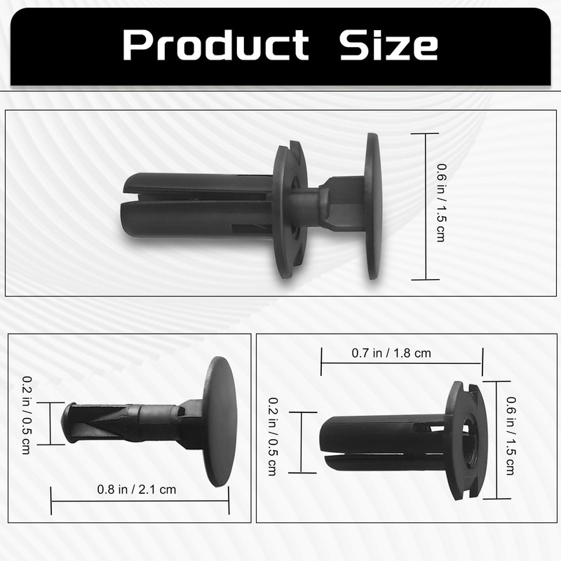 20pcs Mudguard Panel Clips Fasteners & Push-Type Clips Compatible with