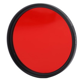 Akozon Threaded Camera Lens Filter Camera Full Red Lens Filter Full Red Color Filter Optical Glass for Nikon Camera Lens(58mm)