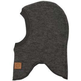 Mikk-line Wool Fullface Anthracite Melange 86/92 | Oeko-Tex Standard 100 | Slip-On Hat Children's Wool | Balaclava Children | Scarf Hat Children in One Unisex Design, Grey (Anthracite Blend)