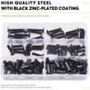 Mardatt 120pcs 5 Sizes M6x16mm/20mm/25mm/30mm/35mm Black Hex Socket Cap Bolts
